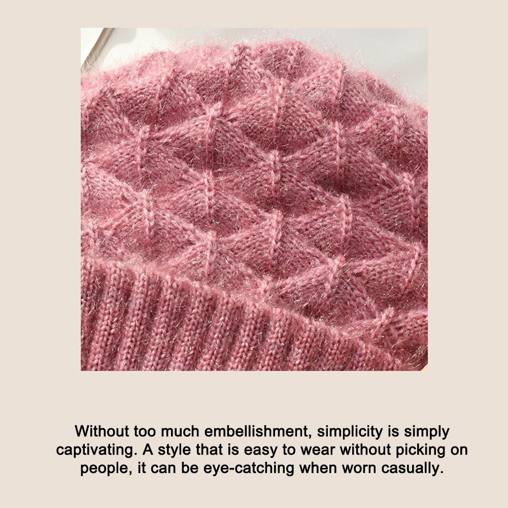 Gorro de punto para invierno, conjunto de bufanda a prueba de frío, bufanda con protección para los oídos, gorros cálidos para niñas, gorros para ciclismo a prueba de viento para mujer, gorros para exteriores