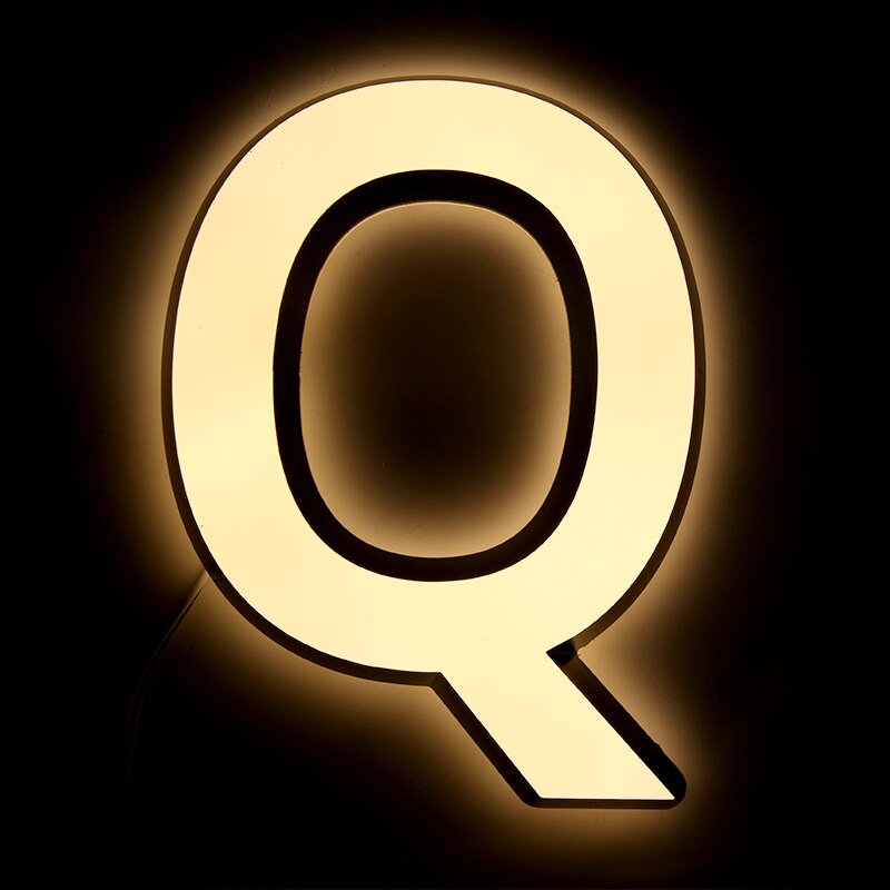 Acrylic LED luminous signs Business Lighting Advertising Sign LED Signboard Outdoor Waterproof Custom Advertisment Letters: Q