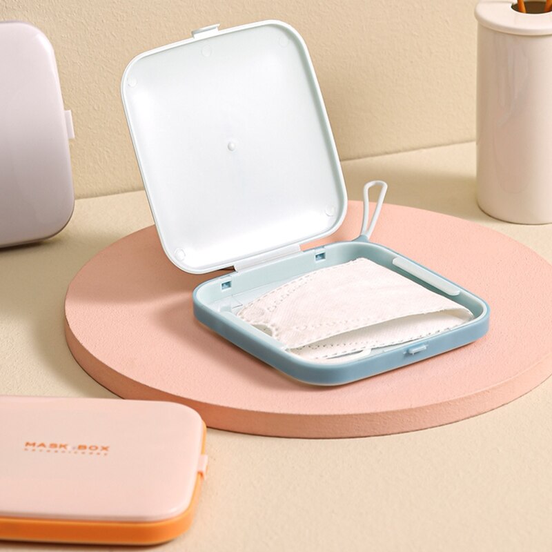 Étui de rangement pour masques faciaux jetables, 3 pièces, Portable, anti-poussière Recyclable, R9UF