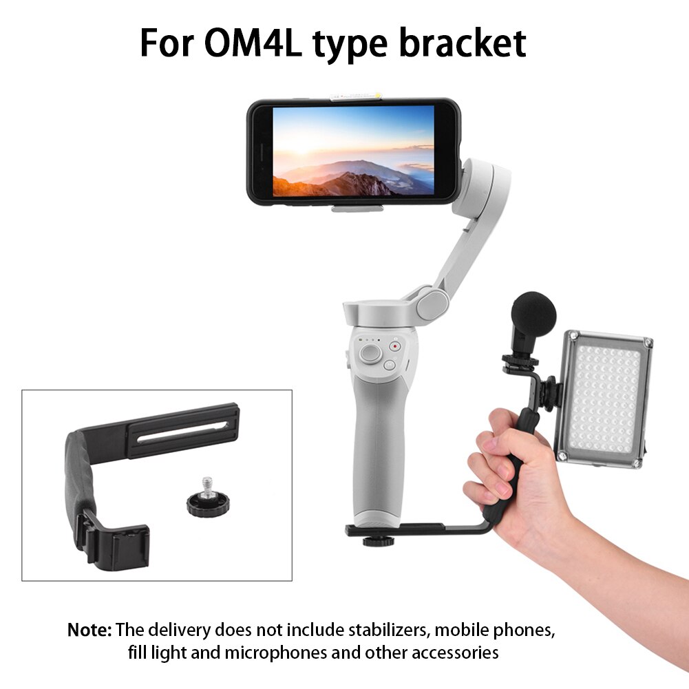 Gimbal Extension Rod Bracket Tripod Accessories L-type Handheld Stabilizer Set Metal Portable For Osmo Mobile 4