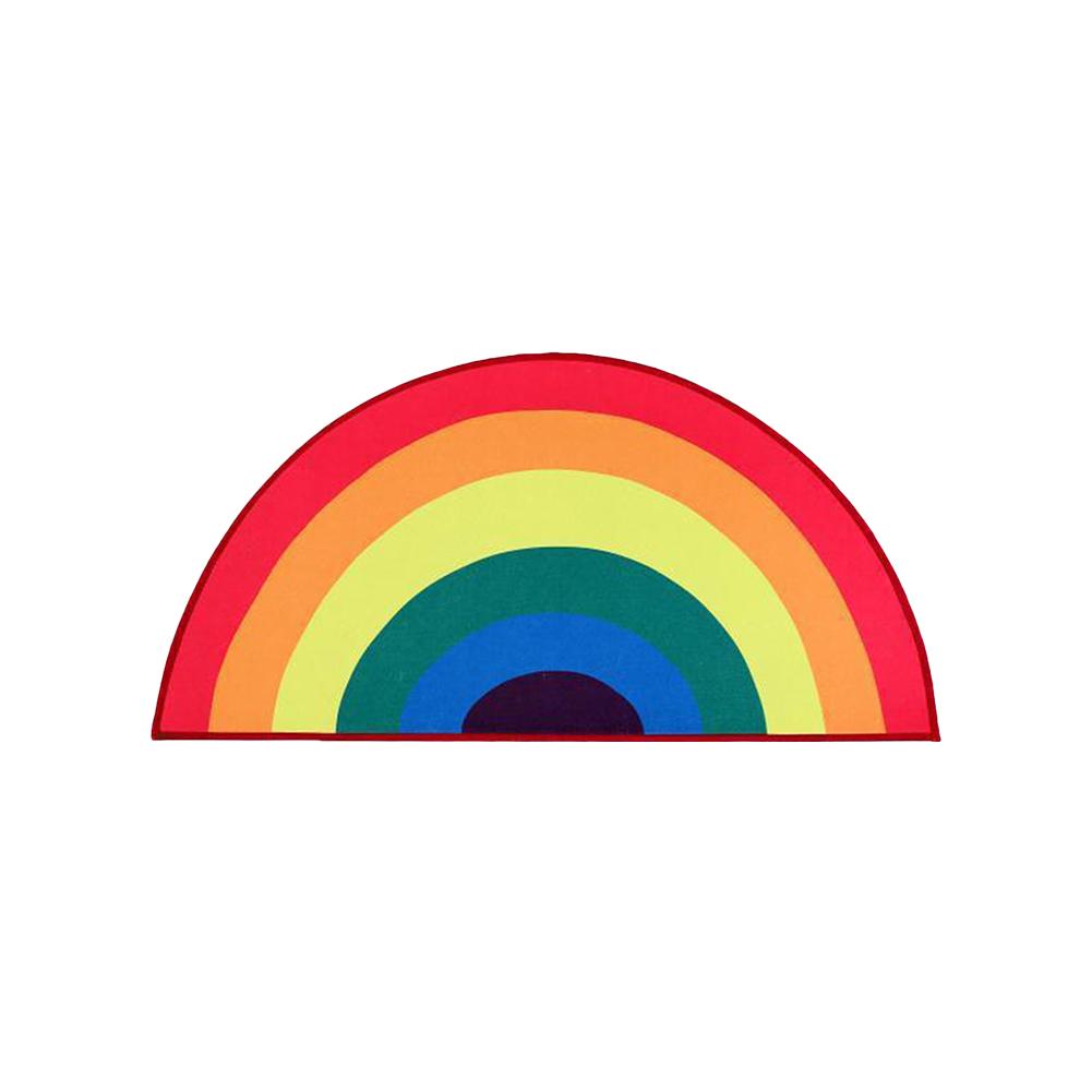 Children's Rainbow Mat Carpet Non-slip Soft and Beautiful Floor Door Mat Cushion Decorative Photography Props: 86x45cm