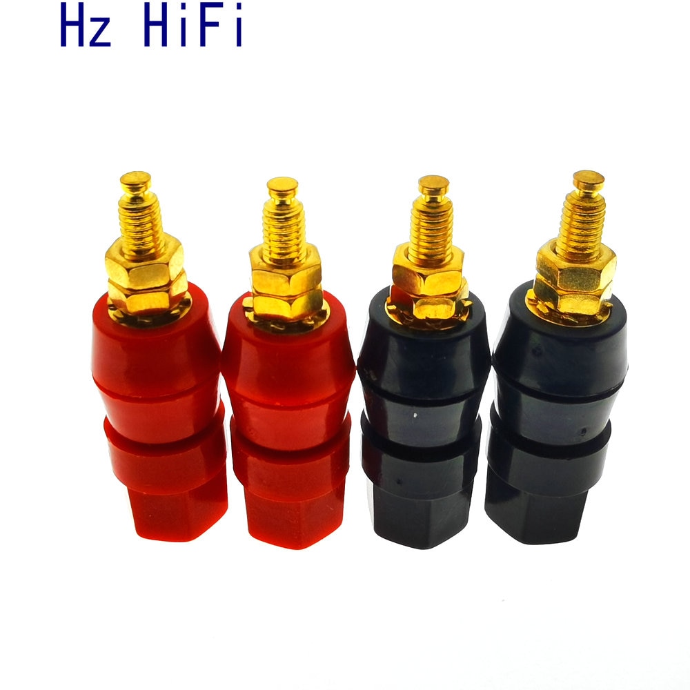 Red Black Banana plugs Couple Terminals Amplifier Terminal Binding Post Banana Speaker Plug Jack