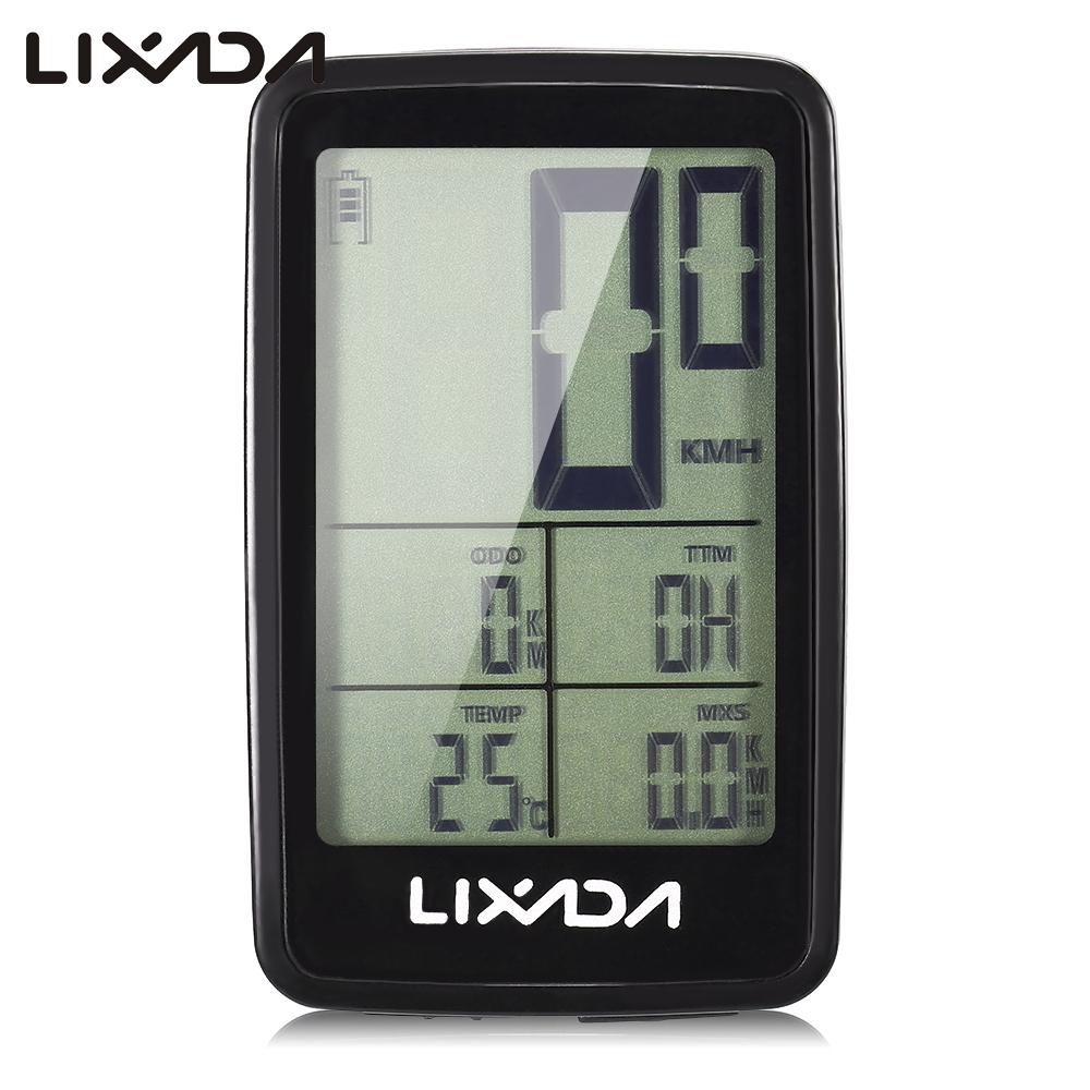 Lixada USB Rechargeable Wireless MTB Bike Cycling Computer Bicycle Speedometer Odometer Bicycle Accessory Mount LED Digital Rate: computer