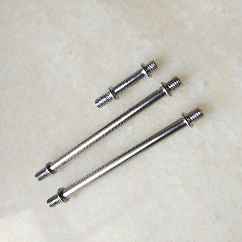 10 pièces/lot M6 chrome Double tête vis de raccordement tuyau mâle filetage dent Tube 6mm alliage placage éclairage lampes Bases Tube