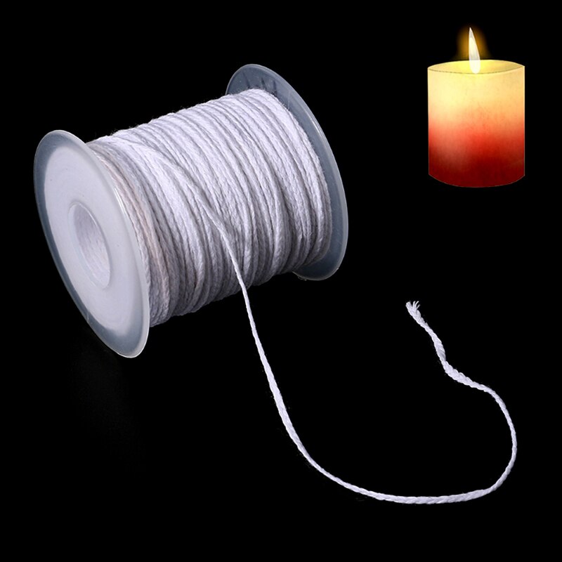 61m 200 Feet Long Cotton Smokeless Wax Core Handmade DIY Special Candle Core Spool Of Cotton Square Braid Candle Wax Core