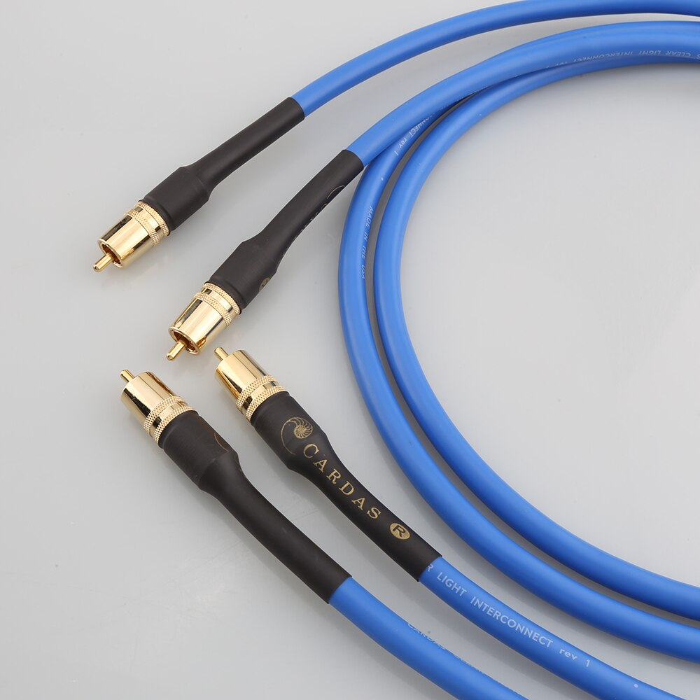 Pair HiFi Cardas Clear Light Interconnect Cable for CD Play AMP Audio RCA Cable with Gold Plated RCA Jack