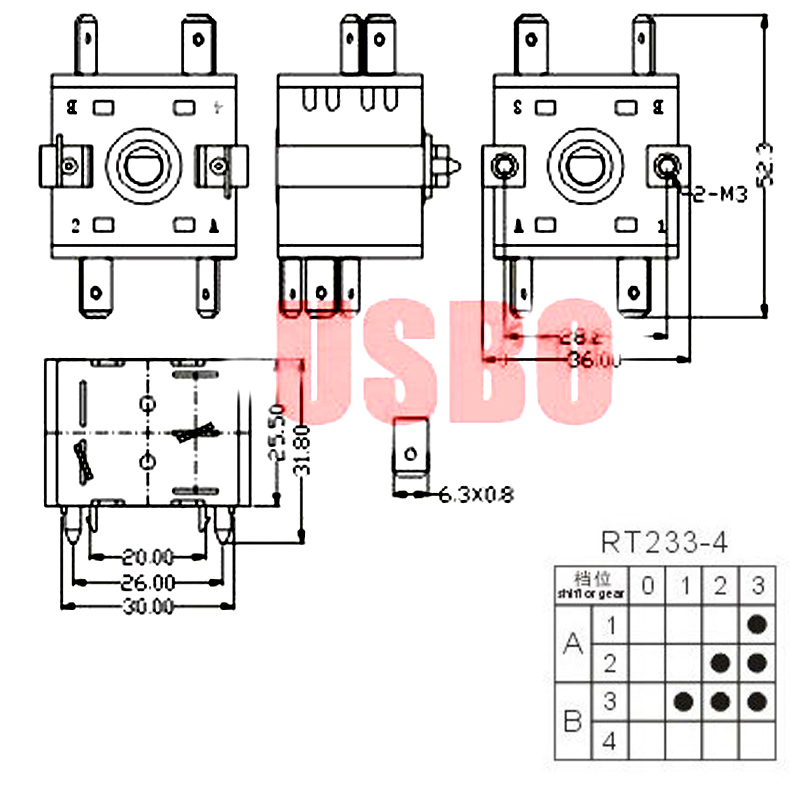 16A 3Pin 5Pin Ac Elektrische Kachel Pookknop Schakelaar 4Gear Draaiknop Thermostaat Schakelaar 3 Versnelling Temperatuur Schakelaar 250V