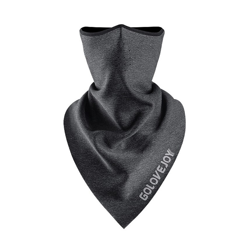Mascarilla de protección para la cara de ciclista, para invierno, media cara, a prueba de viento, Bandana de protección para la oreja, diadema reflectante nocturna: Dark Gray Scarf