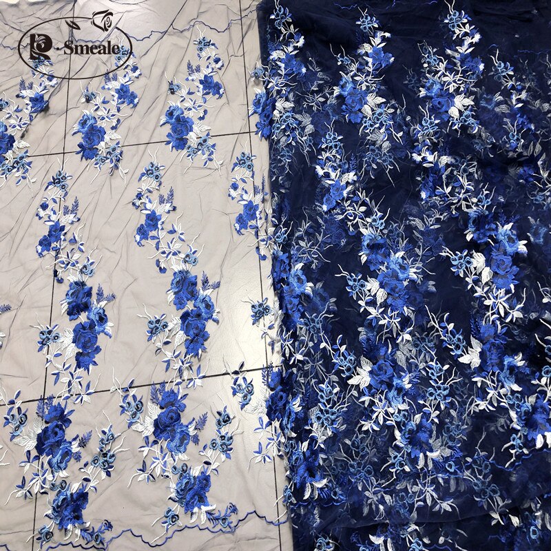 Blomst broderi applikation blonder patch blomster mesh tøj dekoration tilbehør diy 1 yard