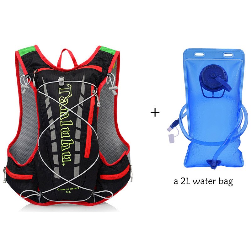 15L Hydratatie Rugzak Met 3L Waterblaas, Trail Running Bag Voor Dames Heren Voor Wandelen Fietsen Marathon Mountainbike Verstelbare Heuptas Water
