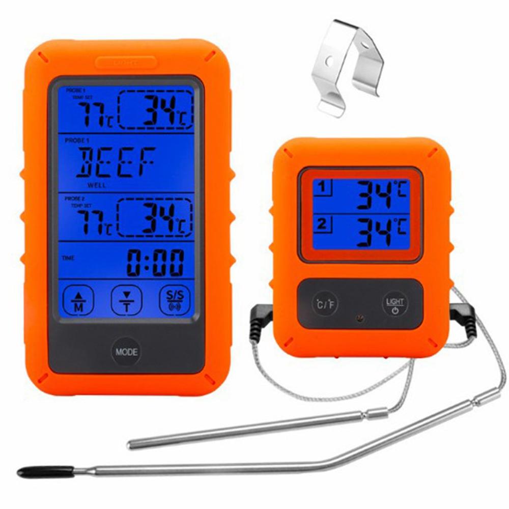 Remote Wireless Digital Meat Thermometer Grill Oven Kitchen Thermomet With Timer 4 Probes For BBQ Food Oven Smoker