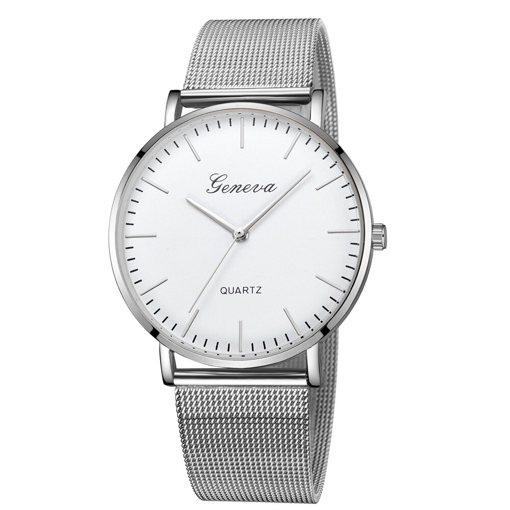Genève Womens Classic Quartz Rvs Polshorloge Armba... – Grandado