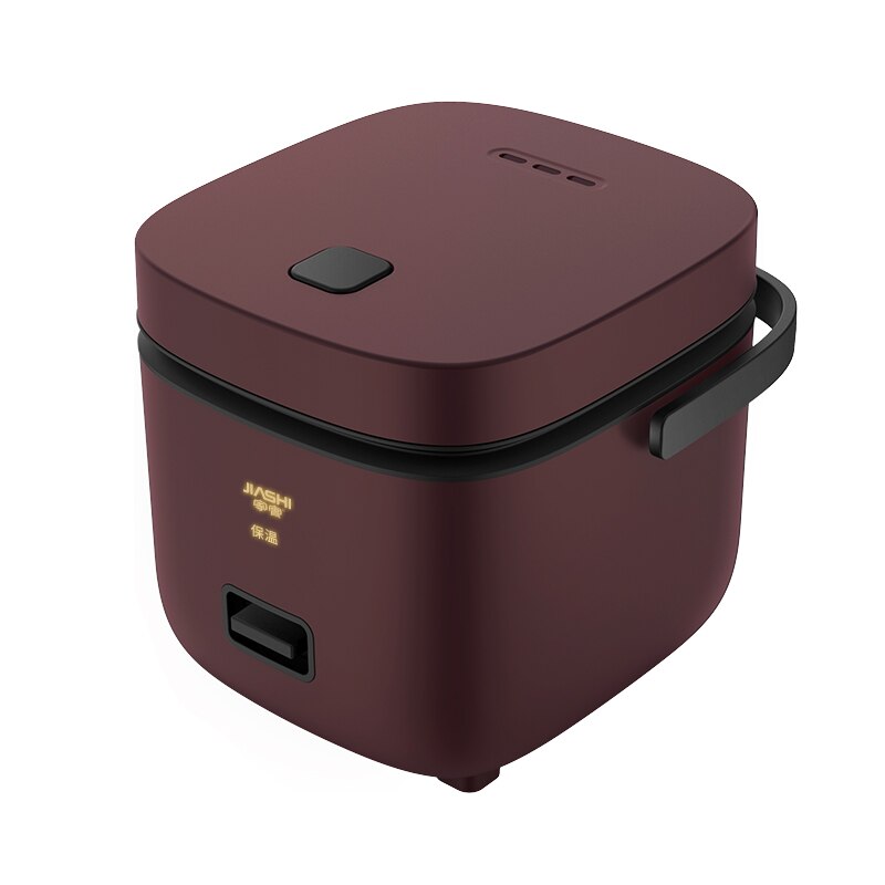 Mini elektrisk riskoger intelligent automatisk husholdnings køkkenkomfur 1-2 personer små elektriske riskogere 1.2l: Brun