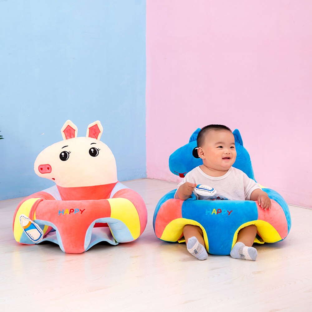 Cartoon Dier Baby Sofa Cover Leren Sit Stoel Case Zonder Katoen Opgeblazen Geen Vulling