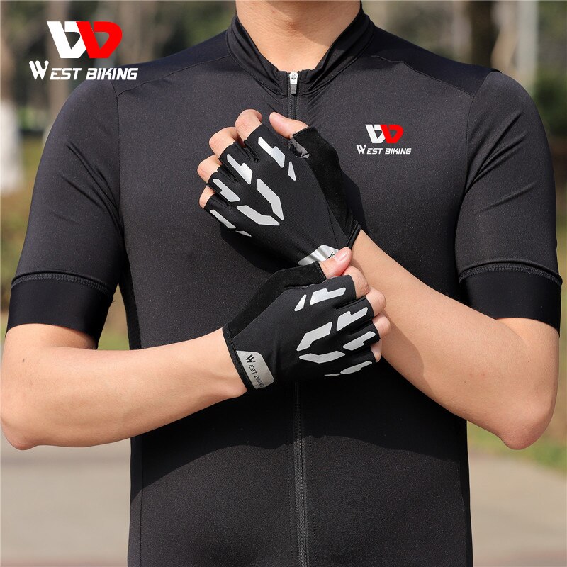 Gants de vélo demi-doigt pour hommes et femmes, pour Sports de plein air, coussin de Gel, respirant, vtt, équitation, cyclisme, randonnée,