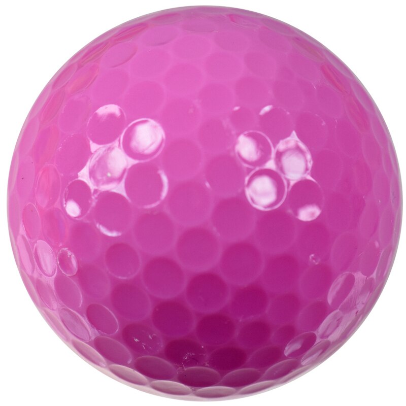 Balles de Golf Double couche en caoutchouc, 5 pièces/1 ensemble, haute élasticité, intérieur, Swing de Golf, balle d&#39;entraînement, bonne , 10 couleurs,: 5PCS Rose Purple