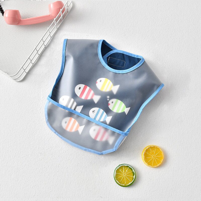Baby Bibs Cotton EVA Waterproof Lunch Feeding Bibs Baby Cartoon Feeding Burp Cloths Children Baby Apron Babador Bandana: 6