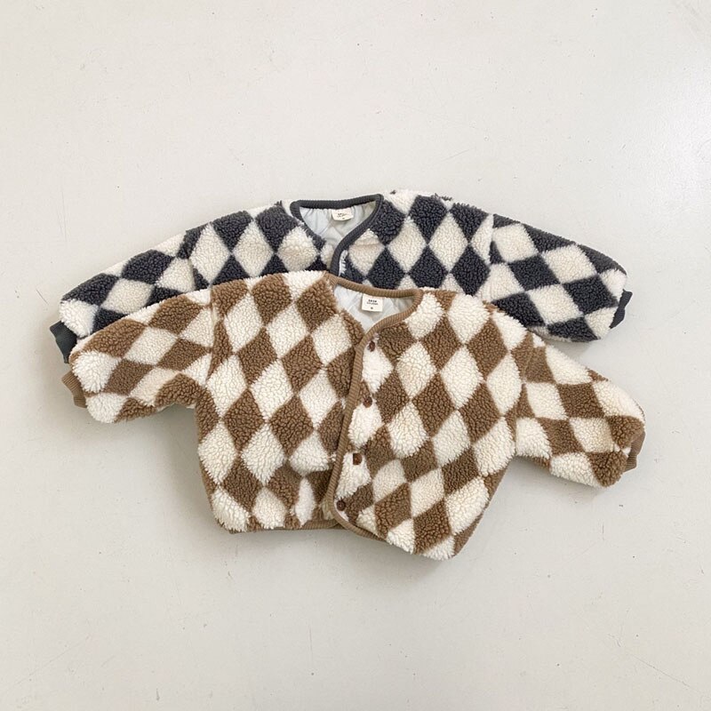 Baby Winter Kleding Zachte Katoenen Baby Plaid Jas Dikke Warme Meisjes Vest Jas Mode Jongens Casual Jas Kids kleding