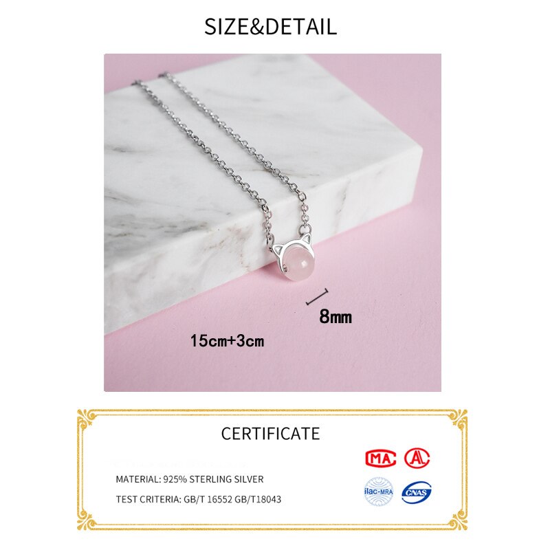 La Monada Schmuck Frauen Zubehör Minimalismus Rosa Perle Katze Ohr Armbänder Frauen 925 Sterling Silber Armbinde modisch