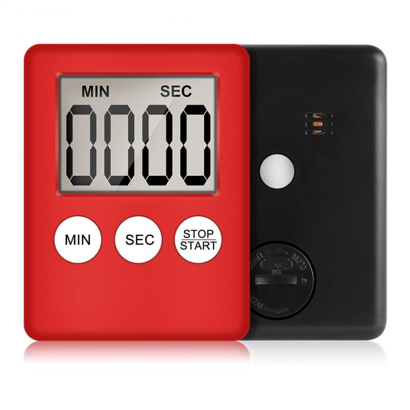 8 Kleuren Keuken Timer Cijfers Luid Alarm Magnetische Achterzijde Stand Met Lcd-scherm Voor Koken Bakken Sport Keuken Accessoires: 1 PC Red