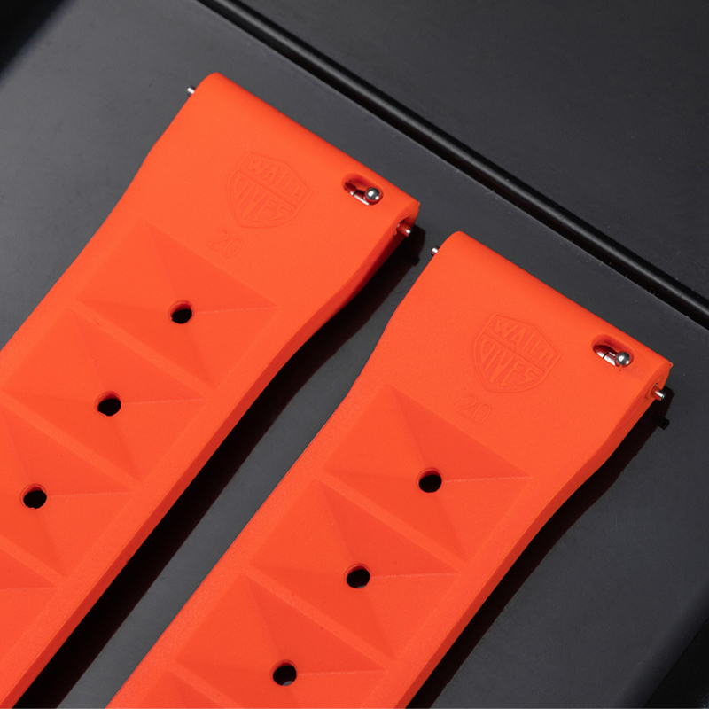 Watchdives Cinturino per orologio FKM Waffle di qualità premium 20mm 22mm Cinturino per orologio in gomma fluorurata a sgancio rapido per orologio subacqueo tradizionale