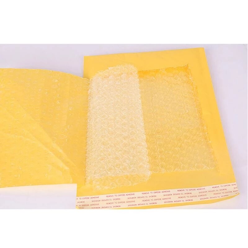 50PCS Kraft Paper Bubble Envelopes Bags Mailers Padded Envelope With Bubble Packaging Bags Courier Storage Bags