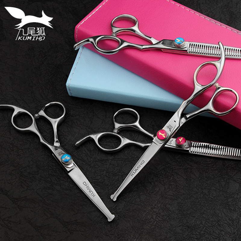 KUMIHO kids safety hair scissors with round tip mirror polished hair cutting scissors thinning scissors children