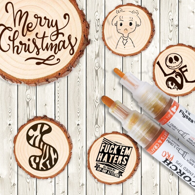 Pyrography Marker Wood Burning Pen Double Ended Portable Durable for Artists Pyrography Art Handmade Wood Crafts