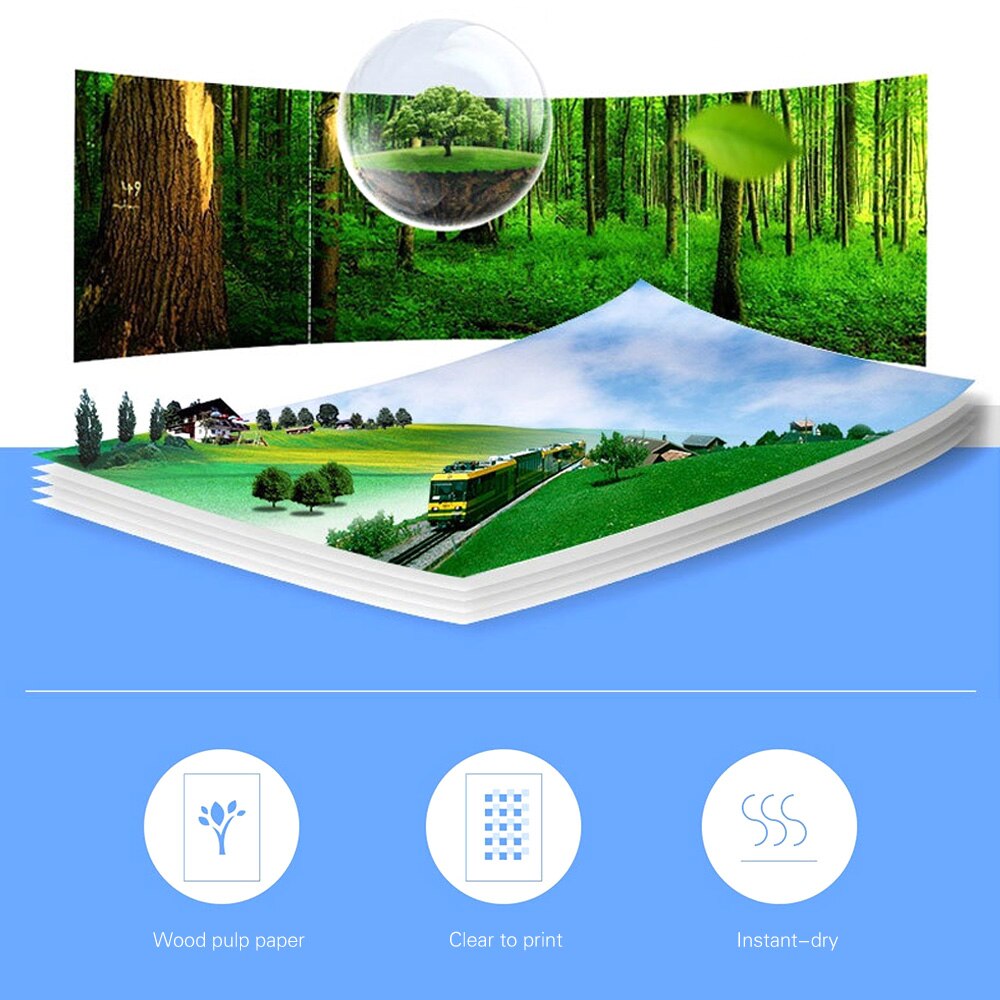 A4 Photo Paper Glossy Printer Photographic Paper Waterproof Resistant High-gloss paper for Inkjet Printer Office 20 sheets