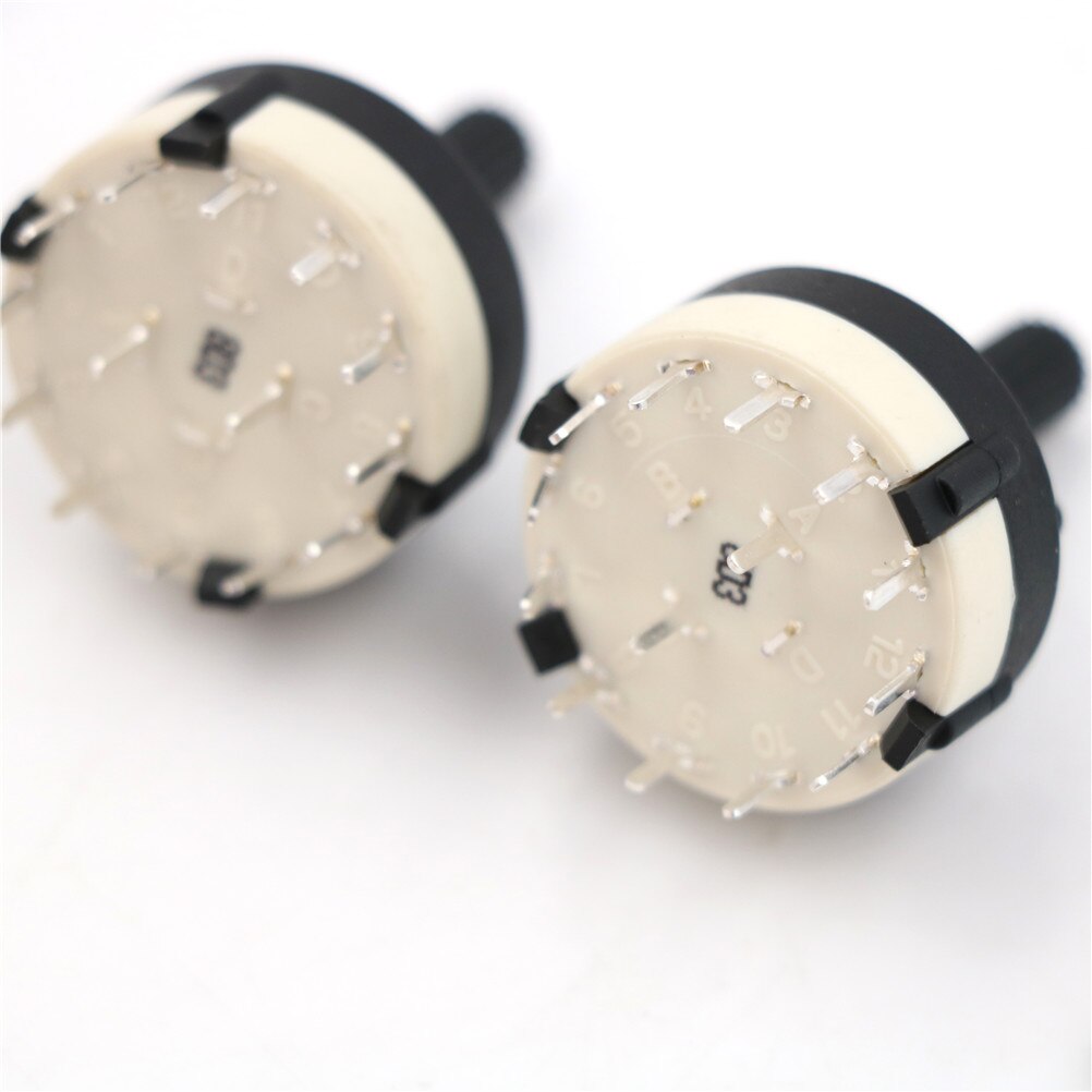 2pcs High RS26 2 Pole Position 6 Selectable Band Rotary Channel Selector Switch Single Deck Rotary Switch Band Selector