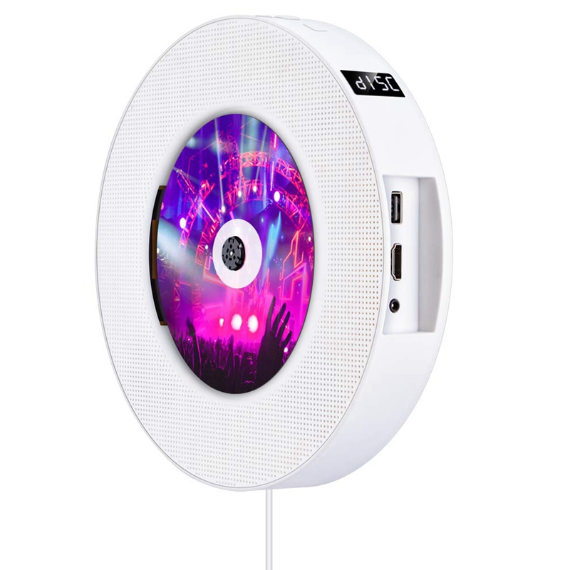 Bærbar dvd-afspiller med hdmi-udgang 1080p,  vægmonterbar cd-afspiller med fjernbetjening til hjemmebygde hifi-højttalere fm radi