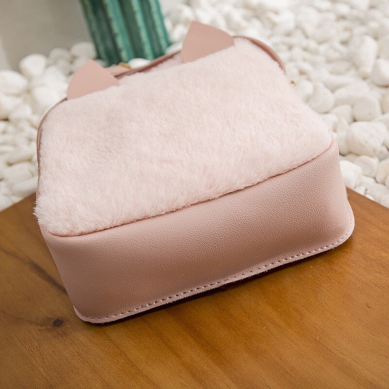 nouvelle femmes sac à dos femmes mignon chat oreille sacs solide concepteur Style sac à bandoulière dames avec oreille en cuir PU