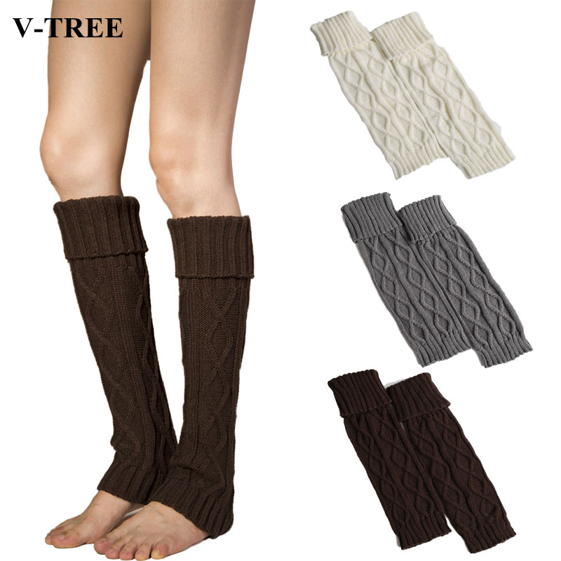 Winter Mädchen Beinlinge Gestrickte freundlicher Stiefel Socken Frauen Länge Stiefel Abdeckung Herbst Fuß Abdeckung freundlicher Knie Pad
