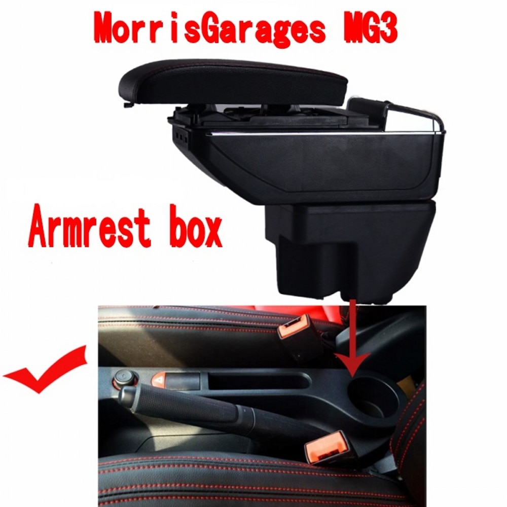 Armsteun voor  mg3 -  auto's draaibare zwarte doos middenconsole