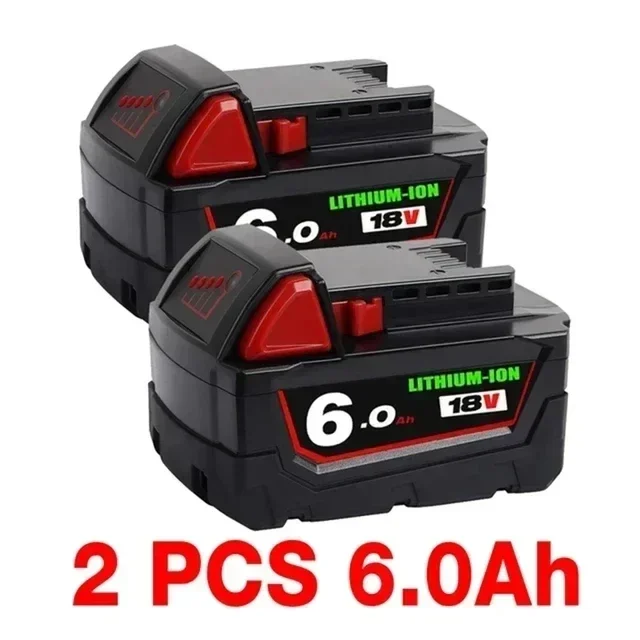 LOLRKO 18V 12.0Ah Lithium-Ionen-Akku für Milwaukee M18 Werkzeuge - Hohe Kapazität 12000mAh Ersatz: Himmelblau