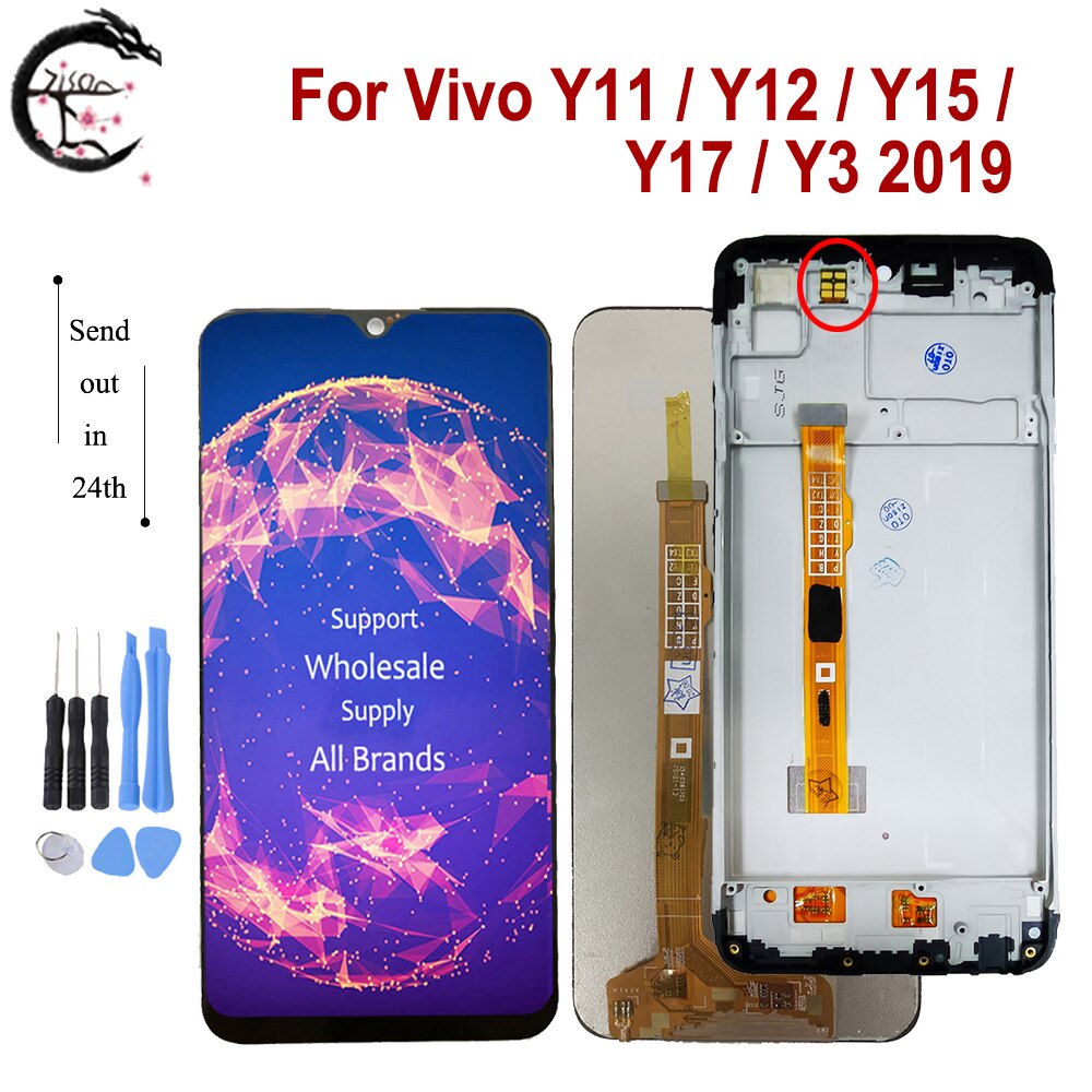 Lcd Met Frame Voor Vivo Y11 Y17 Y15 Y12 Y3 Lcd-scherm Touch Digitizer Vergadering 1902 1904 1906 display Vervanging