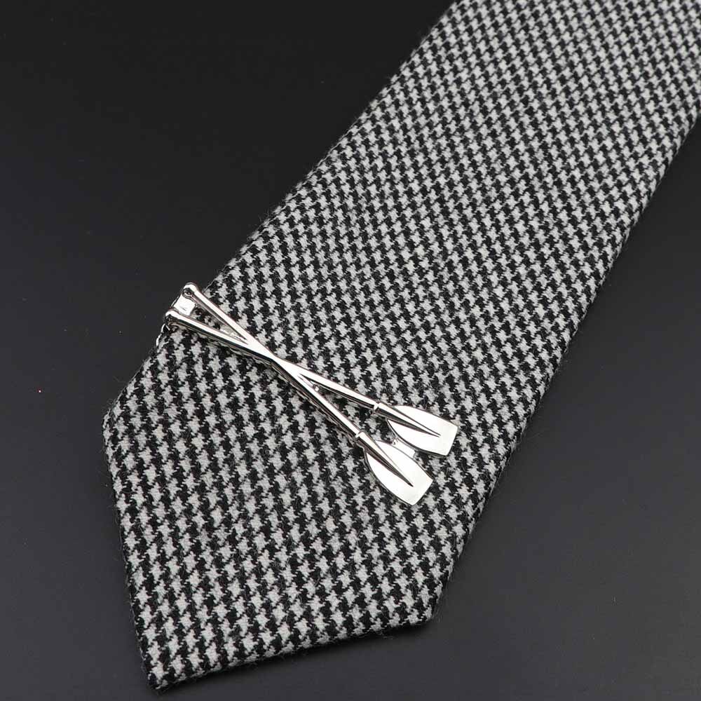 Mand ny slips clip mand bar afslappet cykel blad slips clips #39 rustfrit stål smykker herretøjstilbehør: 5