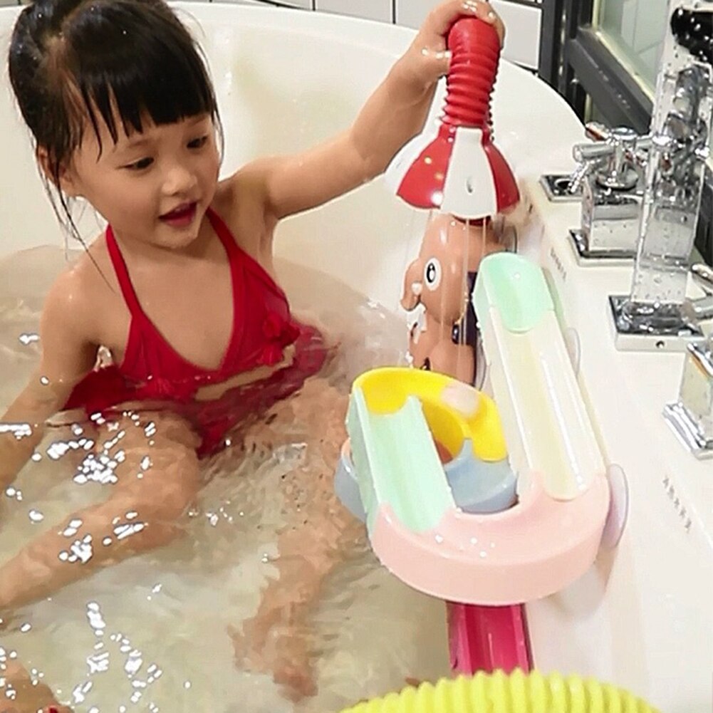 Baby Shower Bath Toy Flexible Cute Shape Elephant Electric Bath Shower Head Tap Educational Learning Study Toy