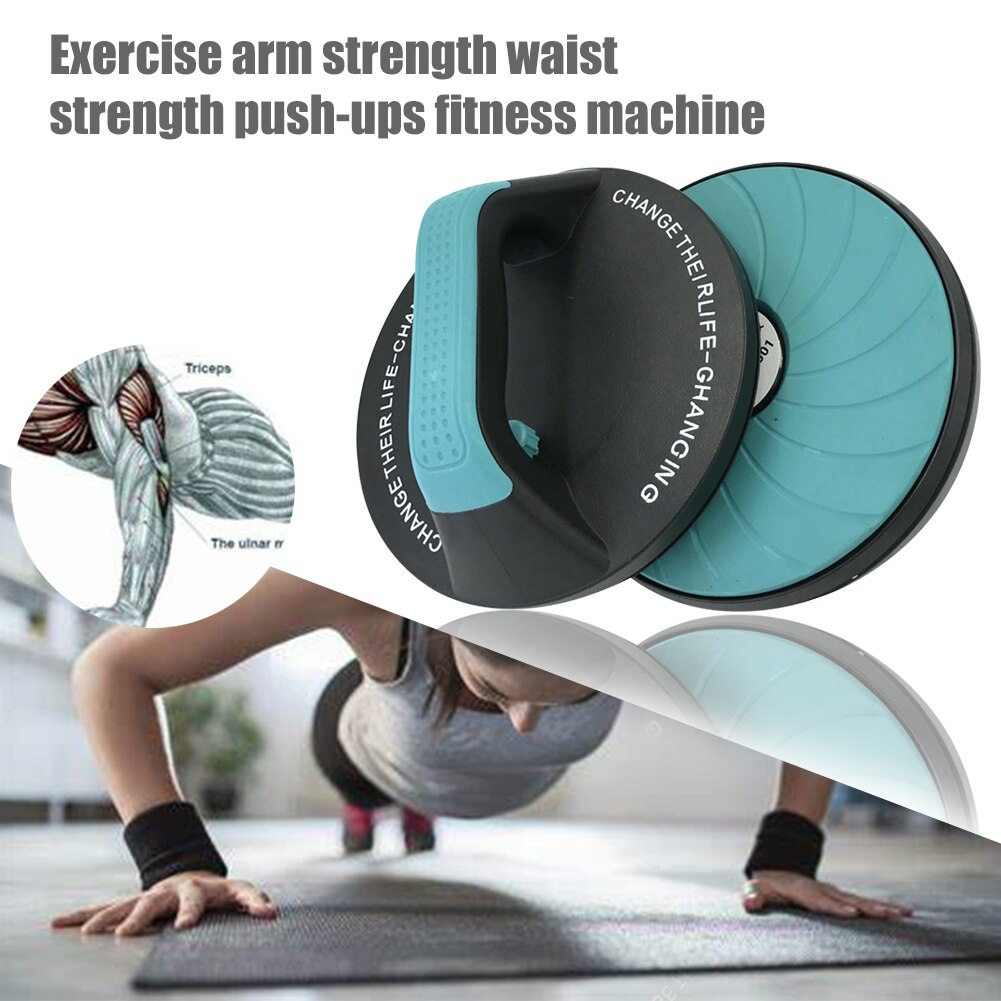 1 Pair Rotating Handles Comfortable 360-degree Rotation Fitness Exercise Workout Grips Muscle Training Push-ups Push-ups Frame