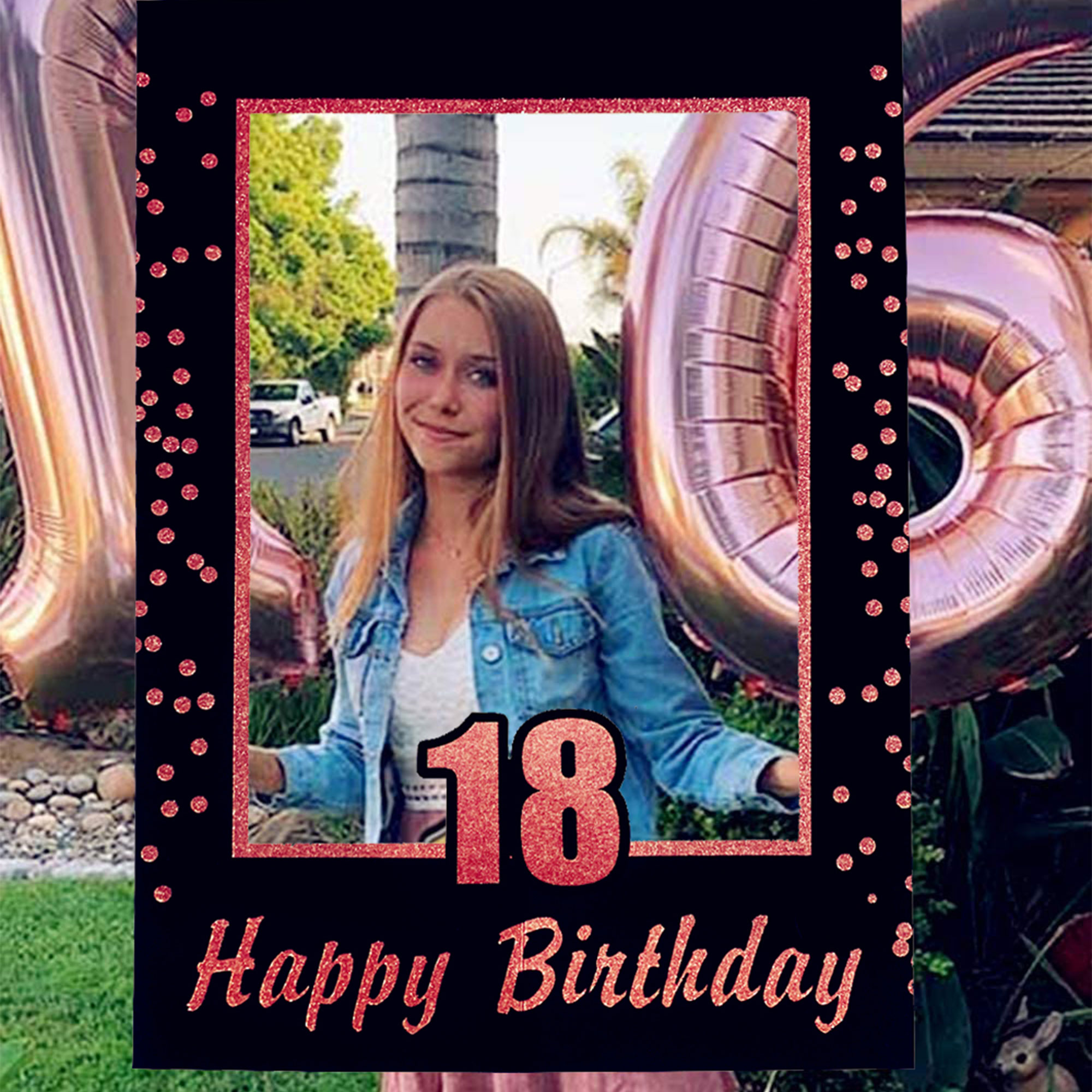LaVenty Rose Gold 18th 30th 40th Birthday Party Photo Booth Props Birthday 18th Birthday 30th Birthday 40th Birthday Photo Frame