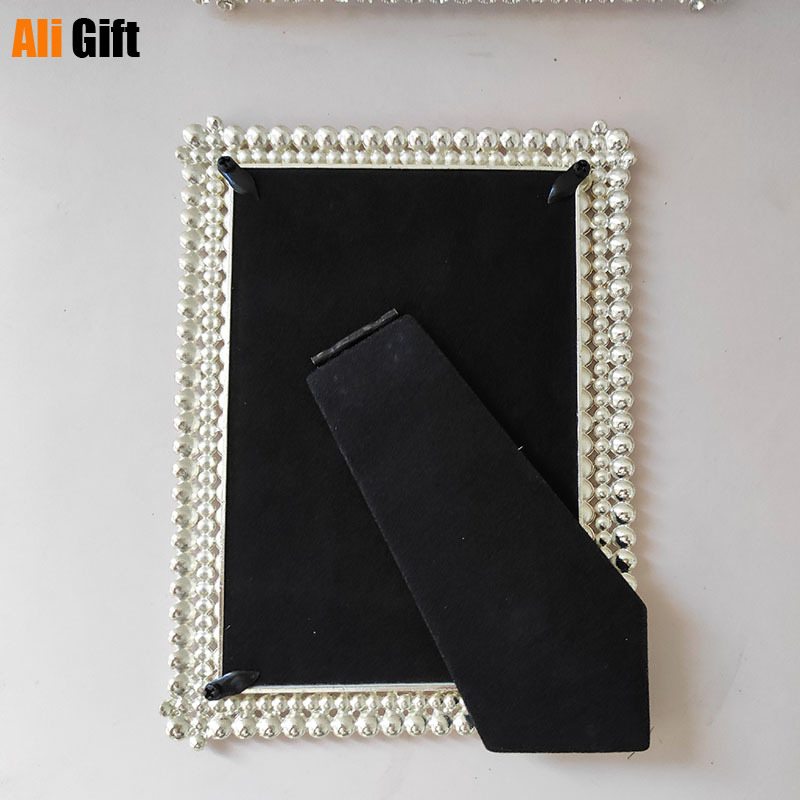 6 Inch 7 Inch Strass Metalen Fotolijst Set Gouden En Zilveren Bruiloft Foto Crystal Europese Moderne Prachtige Hoge-end