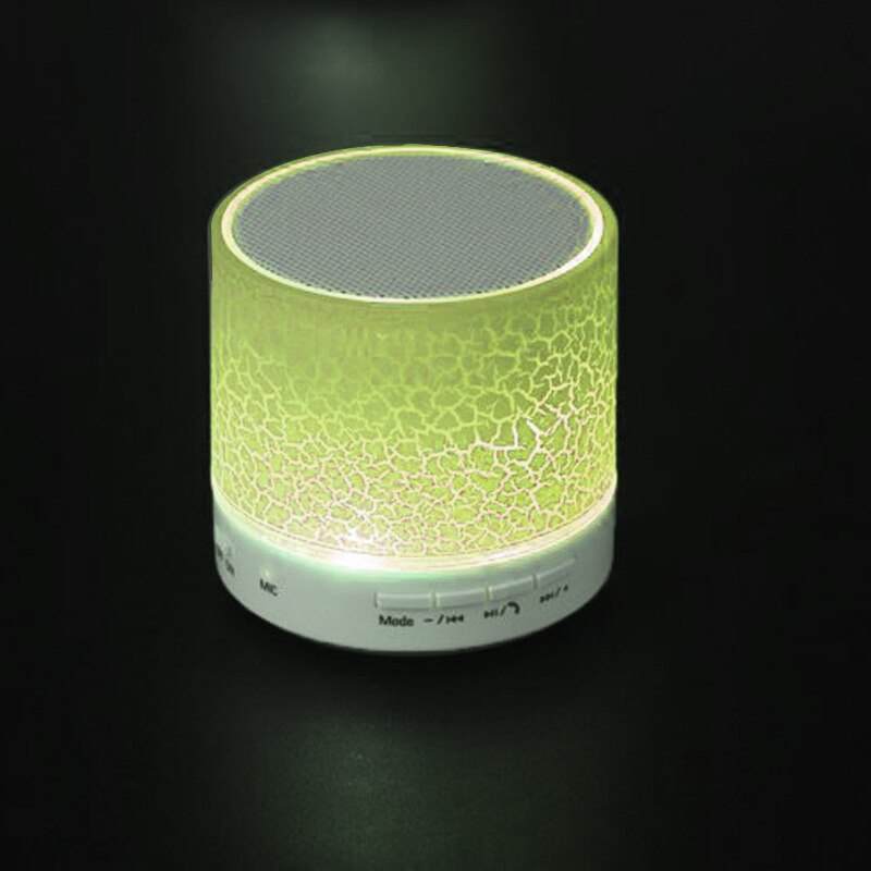 Mini Draadloze Bluetooth Speaker LED Light Subwoofer Bluetooth Ondersteuning U Disk TF Card FM Radio Voice Aanwijzingen Handsfree Speaker