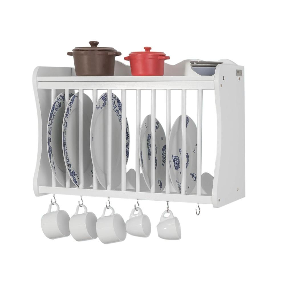 Sobuy®FRG275-W, Wandmontage Keuken Plaat Cup Rack, Keuken Opslag Rack Plank