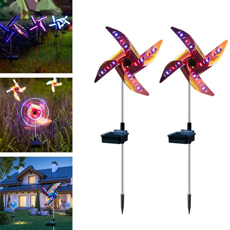 outdoor solar light Windmill Waterproof Night Light Garden courtyard decoration LED Garden Path Landscape Lights