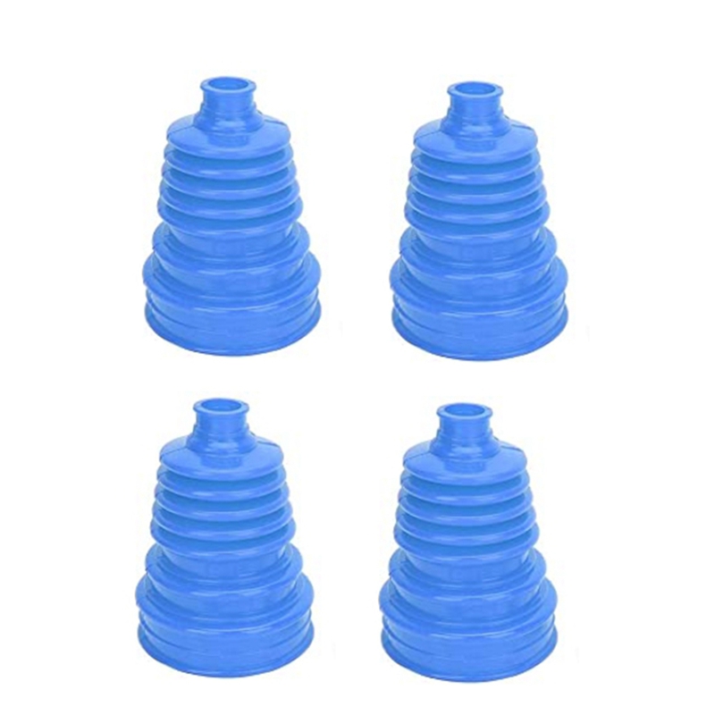4Pcs Universal Silicone CV Constant-Velocity Dust Cover Joint Boot Drive Shaft Universal Strong Elasticity Cars Tools: Blue