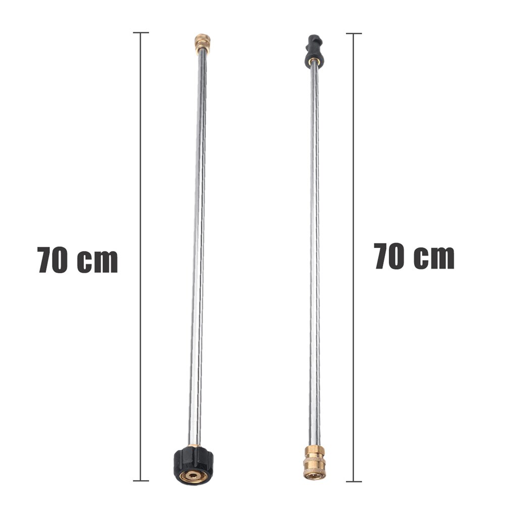 Nettoyeur haute pression sous châssis | Nettoyeur 1/4 pouce, bouchon mâle de voiture nettoyage de train de voiture 4 buse 70cm HD K tige d'extension