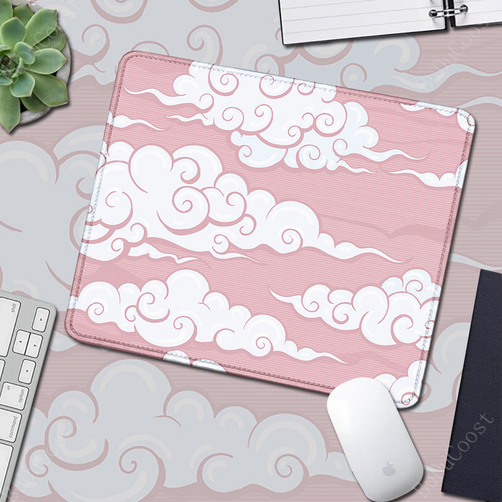 XS Bureaukleed Kawaii Roze Wolk Schattig Tafelkussen Gaming Kleine Muismatten Rubberen Toetsenbordmatten 18x22cm Antislip Beste keuze Muizen Pad