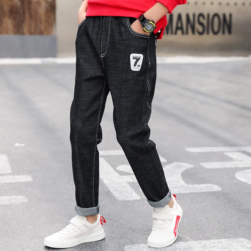 IENENS-pantalones vaqueros clásicos para niños, ropa de mezclilla para bebés, pantalones con lazo, 4, 5, 6, 7, 8, 9, 10 y 11 años: 9 años