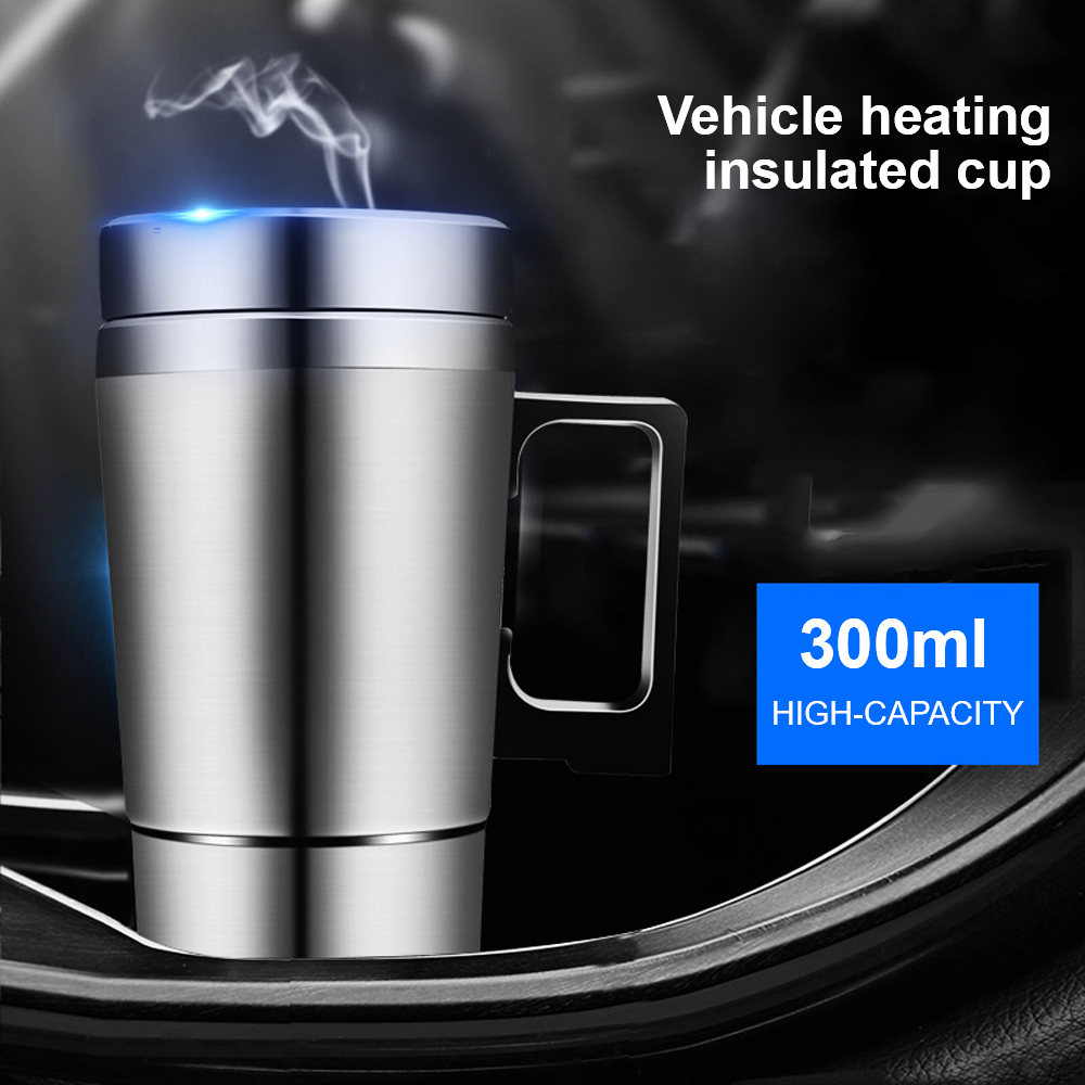 Voertuigverwarmingsbeker Elektrische verwarming Autoketel 12V / 24V 300ml Camping Reisketel Roestvrij staal