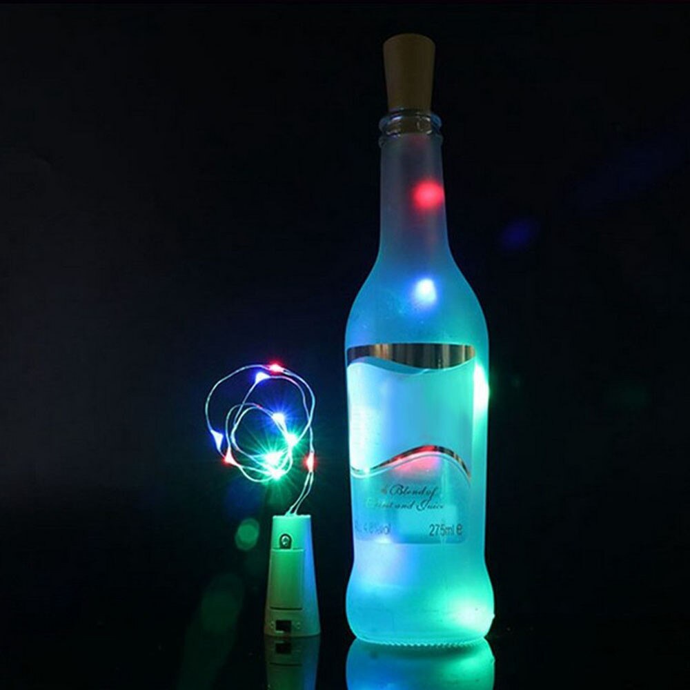 String Lights LED Wine Bottle Lights Cork Shape Glass Bottle Stopper Lamp Christmas Garlands Decor Party Wedding Decoration #30
